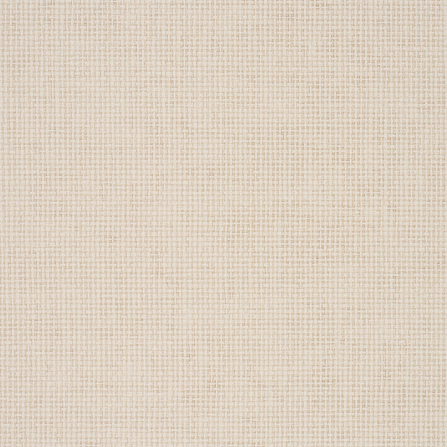 Paperweave Vinyl wallpaper in Alabaster by Schumacher, faux-woven textured high-performance wallcovering