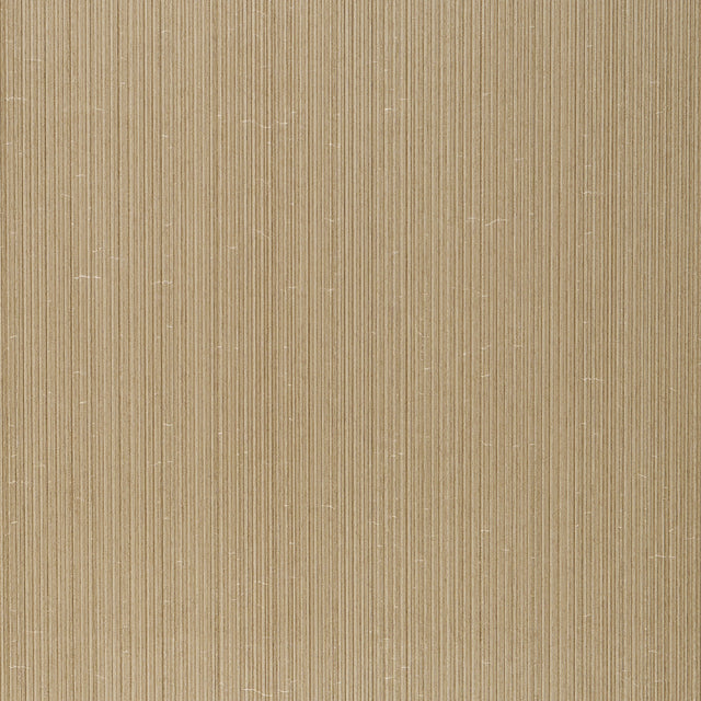 Rimini Rib Vinyl wallpaper in gold with a fine tonal stripe and subtle sheen, high-performance Type II vinyl wallcovering by Schumacher.
