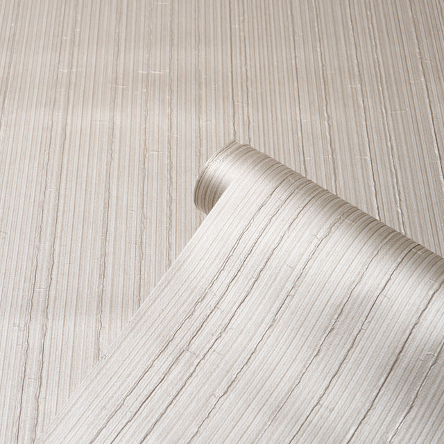 Rimini Rib Vinyl Pearl by Schumacher High-Performance Textured Stripe Wallpaper – 5017472