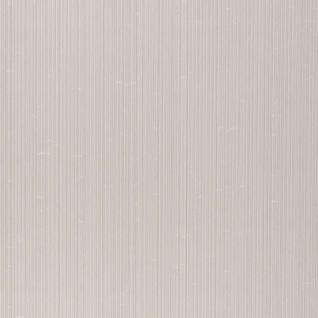 Rimini Rib Vinyl wallpaper in Pearl by Schumacher. Subtle tonal stripe with a three-dimensional ribbed texture and a soft sheen.