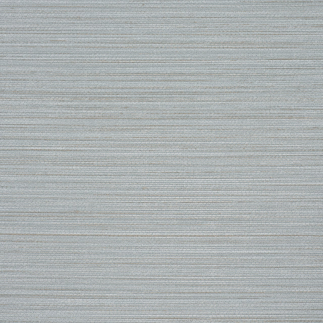 Abaca Fine Weave Vinyl wallpaper in Haze colorway, featuring a delicate ribbed texture and horizontal shading, by Schumacher.