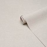 Banbridge Linen Vinyl Oat by Schumacher Subtle Tweedy Embossed Vinyl Wallpaper – Schumacher 5017490