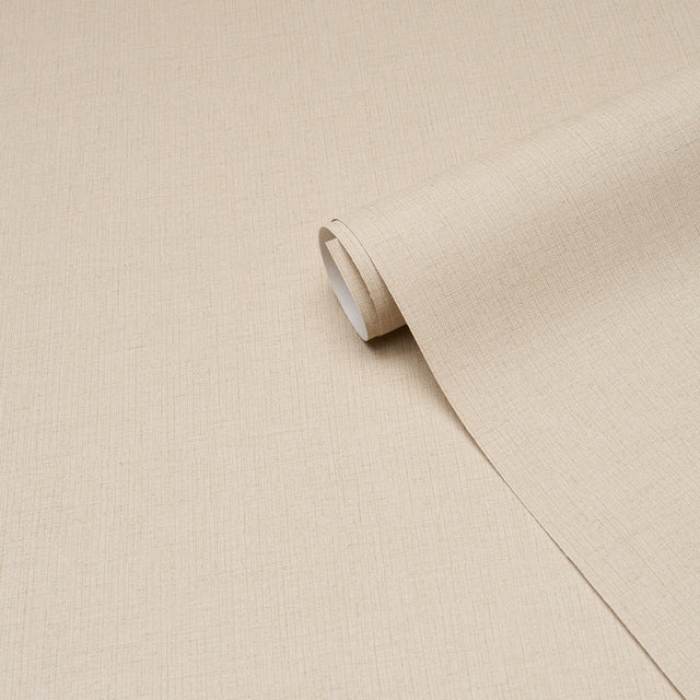 Banbridge Linen Vinyl Sand by Schumacher Faux Linen Vinyl Wallpaper – Schumacher 5017492
