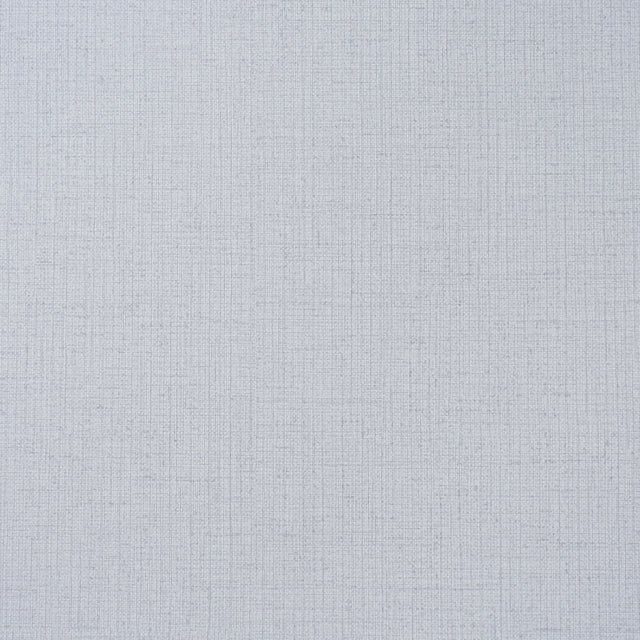 Banbridge Linen Vinyl Chambray wallpaper by Schumacher, subtle faux linen texture in blue-grey, durable embossed vinyl wallcovering.