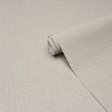 Campagne Linen Vinyl Stone by Schumacher Utility Collection Textured Type II Vinyl Wallpaper – Schumacher 5017523