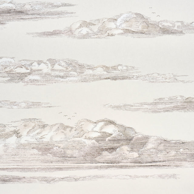Mr. Darcy's Clouds Grisaille by Johnson Hartig Scenic Cloud Wallpaper – Schumacher 5017582