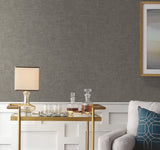 Tabby Weave Texture Grey Wallpaper