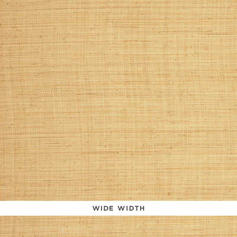 FIDENZA GROUND natural handcrafted wide width wallcovering by Schumacher, shown in a natural beige colorway with a woven texture.