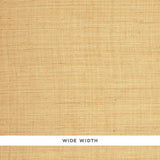 FIDENZA GROUND natural handcrafted wide width wallcovering by Schumacher, shown in a natural beige colorway with a woven texture.