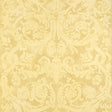 Pontine Damask in Soft Gold by Schumacher - Handcrafted damask wallcovering in a soft gold colorway