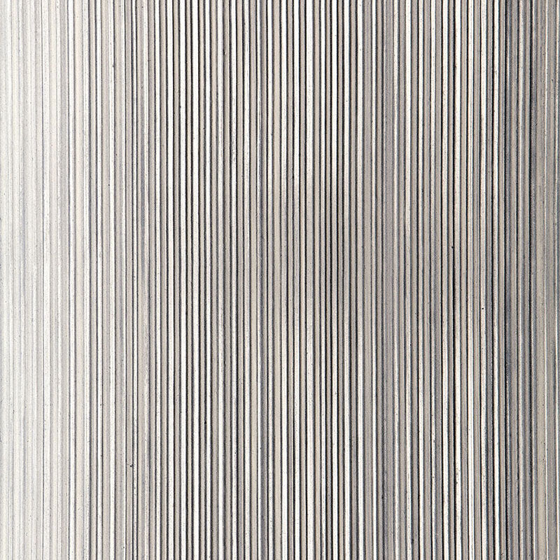 Rimini Rib Mercury metallic ribbed handcrafted wallcovering by Schumacher, shown in silver and metallic finishes with pronounced corded texture.