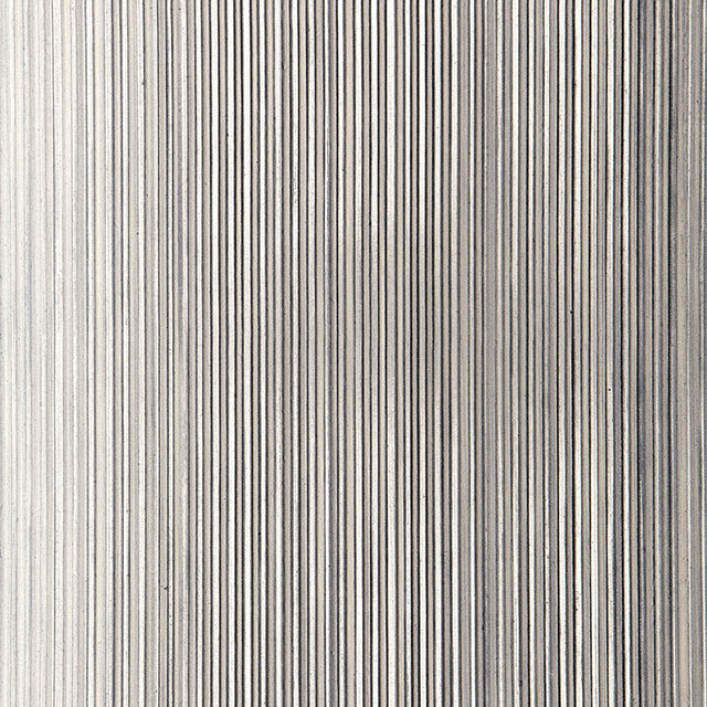 Rimini Rib Mercury metallic ribbed handcrafted wallcovering by Schumacher, shown in silver and metallic finishes with pronounced corded texture.
