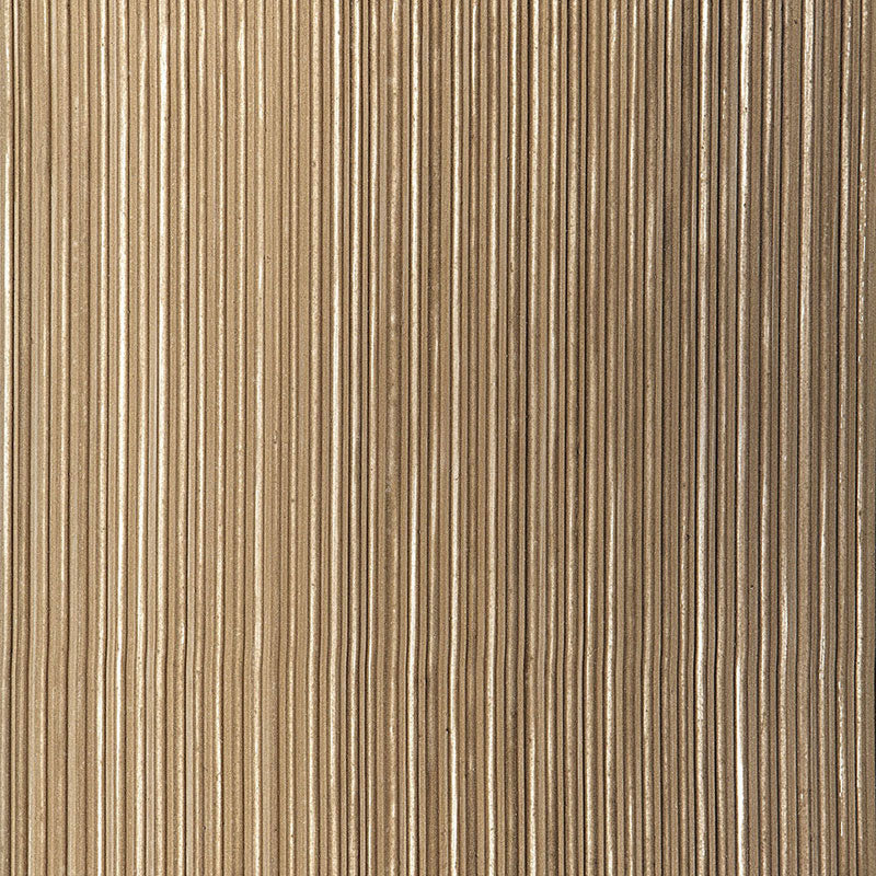 Rimini Rib Sable handcrafted metallic ribbed wallcovering by Schumacher