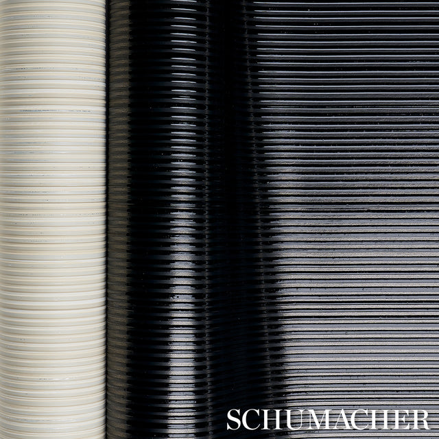 Rimini Rib Parchment Handcrafted Metallic Ribbed Wallcovering – Schumacher 529909