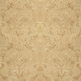 Gold damask metallic handcrafted wallpaper with intricate pattern and textured finish by Schumacher.