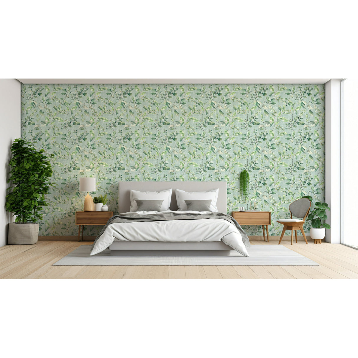 Lucene Green by Arthouse Spring Vines Wallpaper – Brewster Home Fashions AH925501