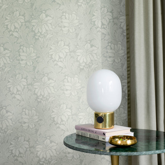 Acanthus Garden Sage by Boråstapeter Classic Floral Wallpaper – Schumacher 5350
