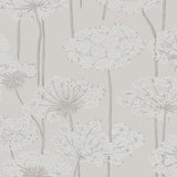 Ingrid in Natural by Boråstapeter, delicate Queen Anne's lace floral wallpaper, Scandinavian design, Schumacher 5478