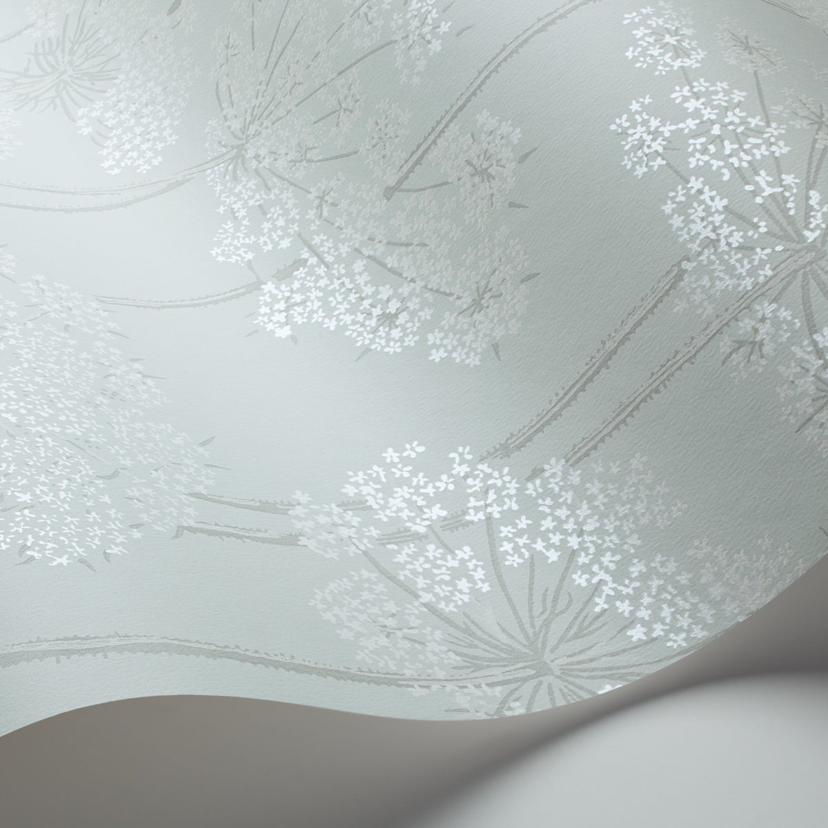 Ingrid Mineral by Boråstapeter Delicate Queen Anne's Lace Wallpaper – Schumacher 5480