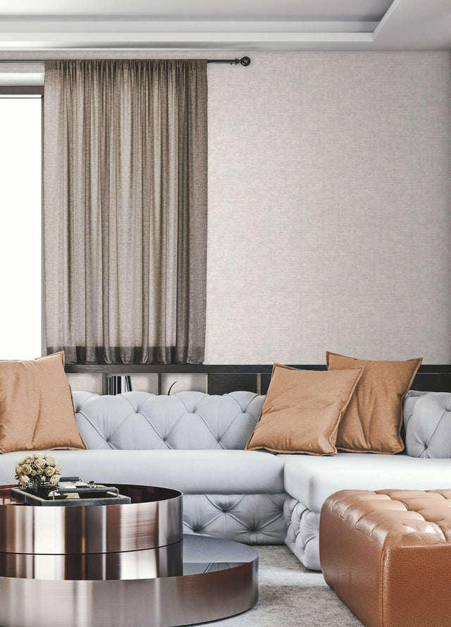 Gunny Sack Texture White Wallpaper