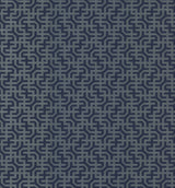 Dynastic Lattice Navy Wallpaper