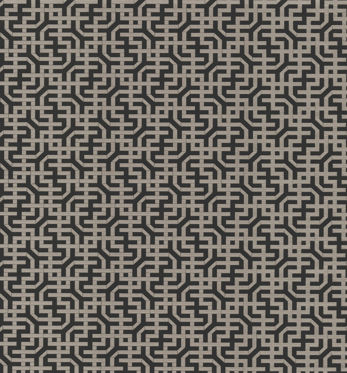 Dynastic Lattice Black Wallpaper