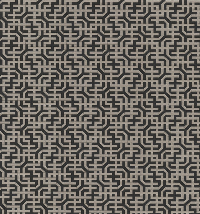 Dynastic Lattice Black Wallpaper