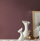 Gesso Weave Burgundy Wallpaper