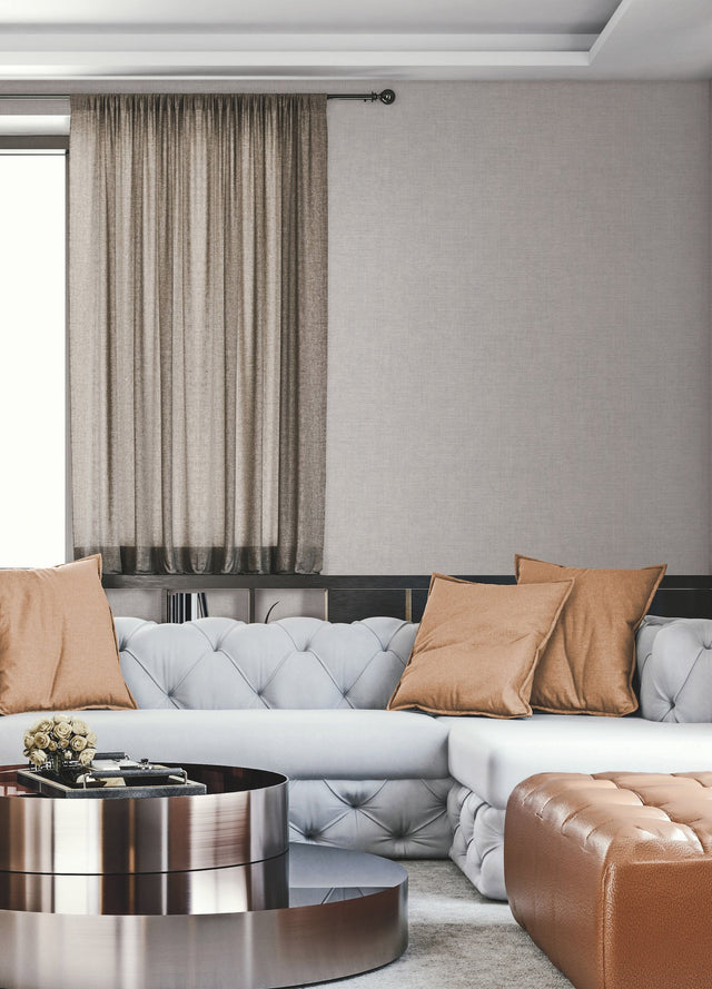Gunny Sack Texture Grey Wallpaper