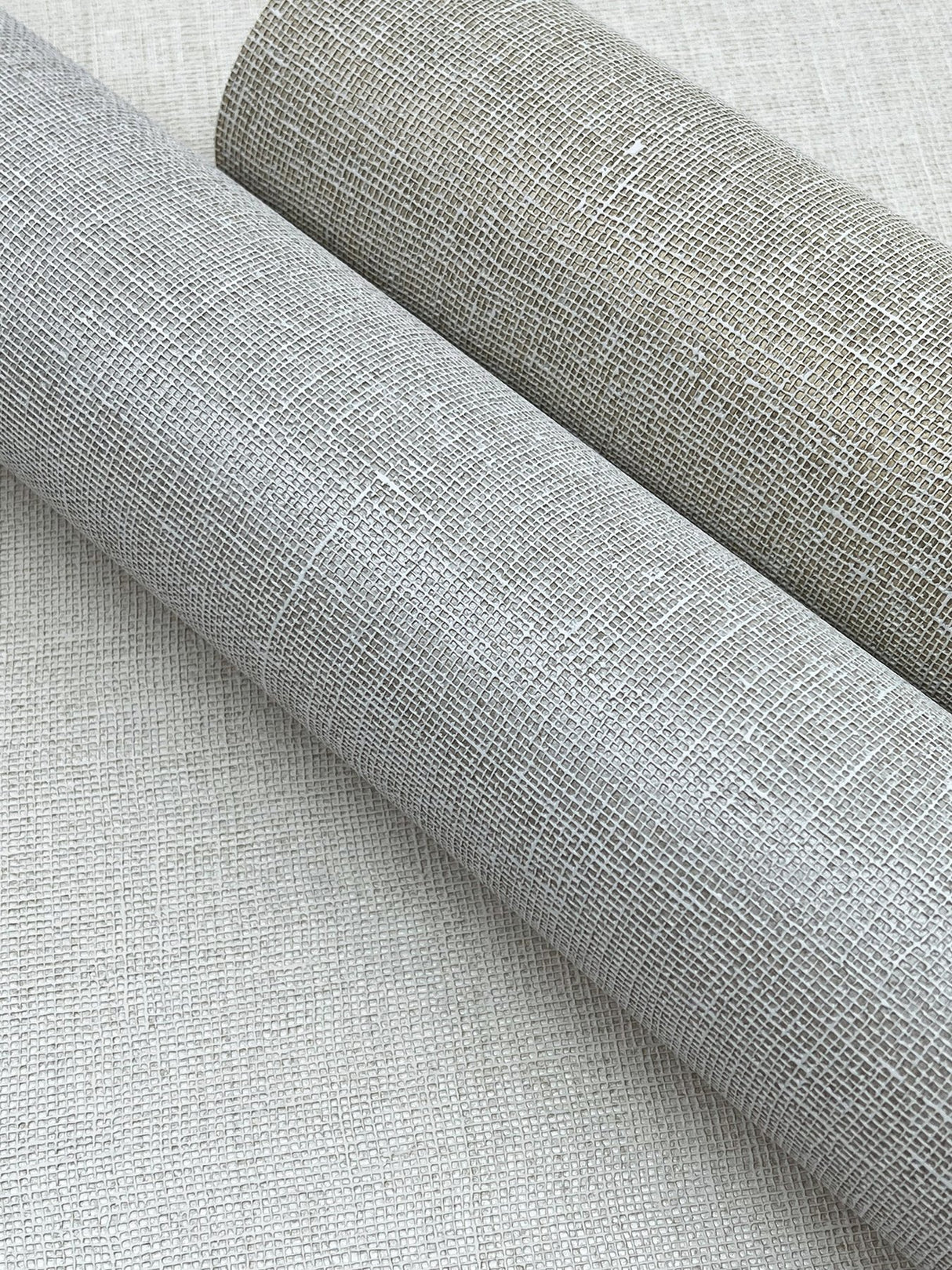 Gesso Weave Ivory Wallpaper