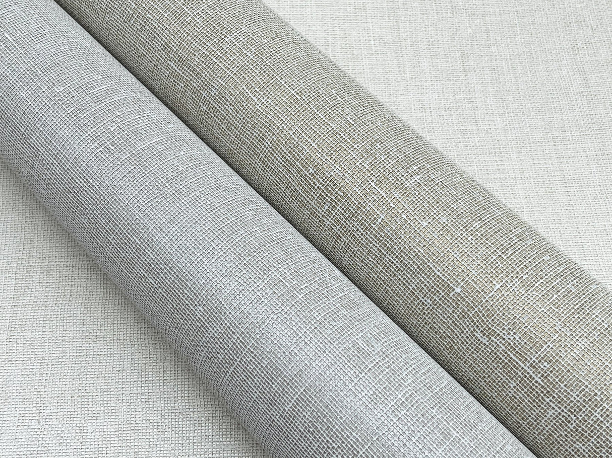 Gesso Weave Linen Wallpaper