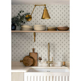 Surdiva Ivory by Chesapeake Floral Fan Wallpaper- Brewster Home Fashions 4148-27457