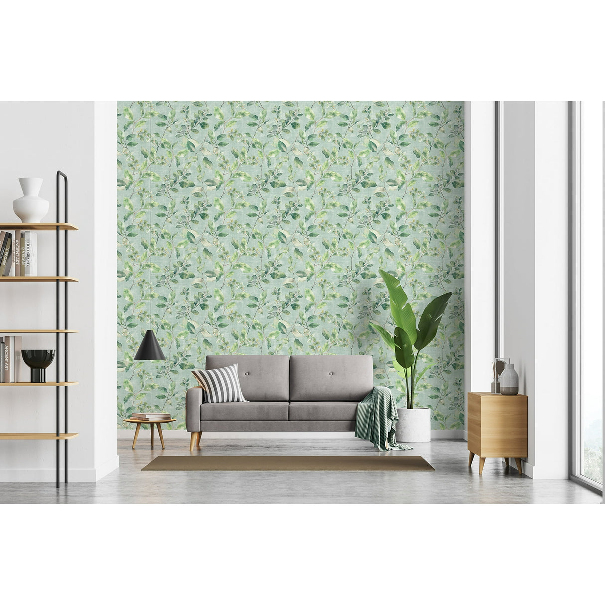 Lucene Green by Arthouse Spring Vines Wallpaper – Brewster Home Fashions AH925501