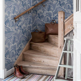 Indigo Garden Blue and White by Boråstapeter Scenic Wallpaper – Schumacher 6147