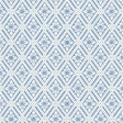 Ester blue and white diamond trellis wallpaper by Boråstapeter for Schumacher, stylized leaves and dots pattern