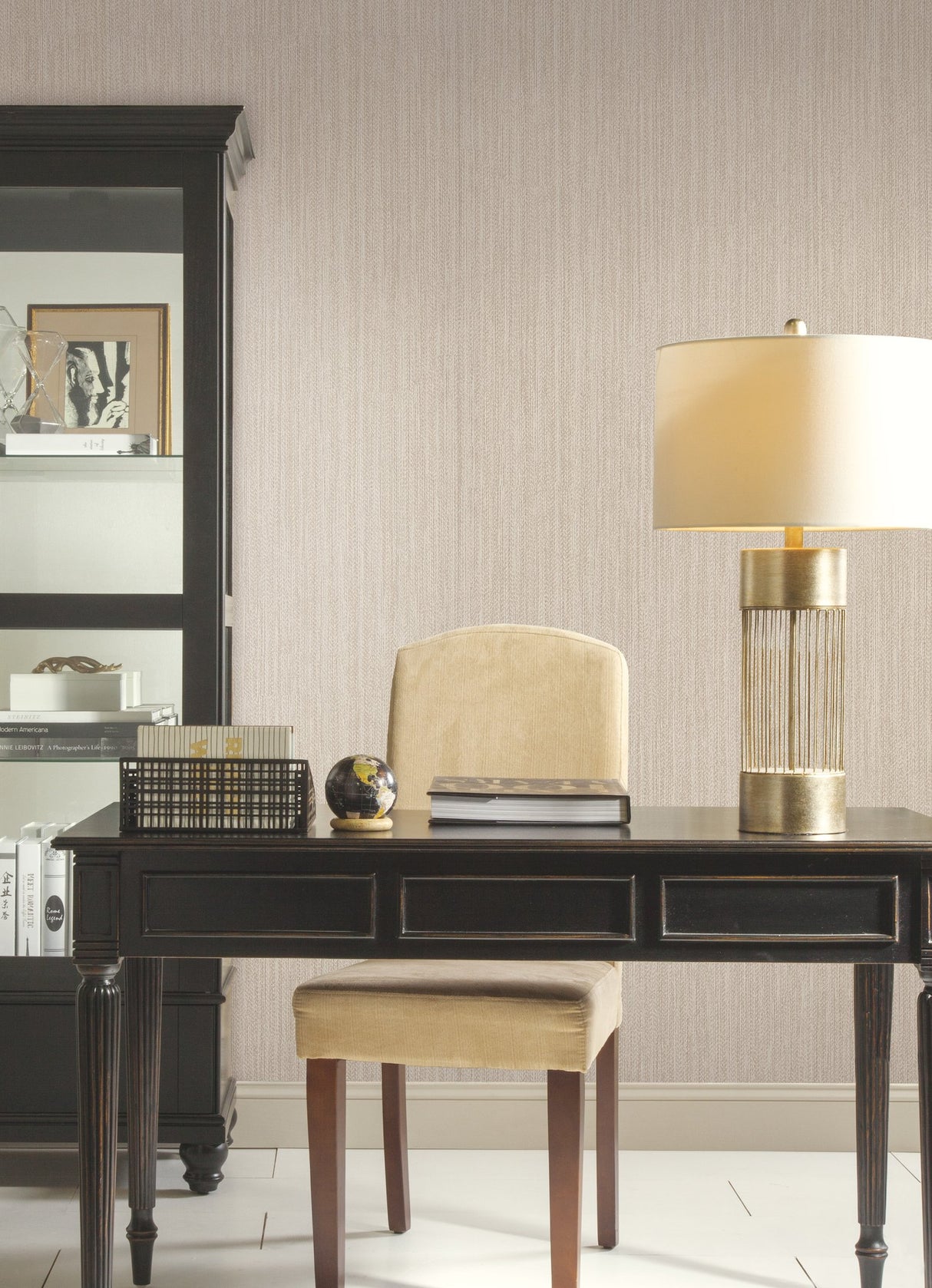 Chevron Channel Brown Wallpaper