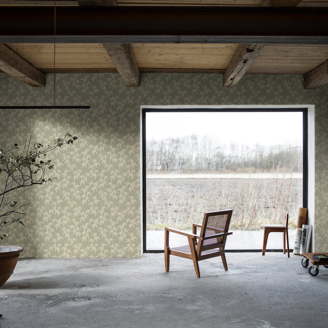 Bamboo Garden Sage by Boråstapeter Botanical Wallpaper – Schumacher 6467