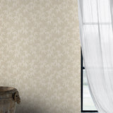Bamboo Garden Stone Shimmer by Boråstapeter Botanical Wallpaper – Schumacher 6468