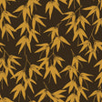 Bamboo Garden wallpaper in brown and gold by Boråstapeter for Schumacher, botanical bamboo leaf pattern on a dark background.