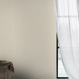 Chevron Dots Natural by Boråstapeter Modern Zigzag Wallpaper – Schumacher 6483