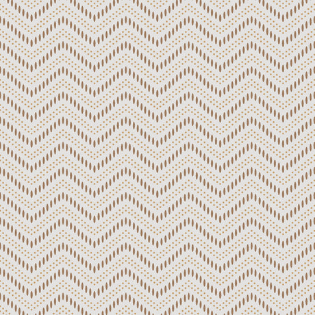 Chevron Dots wallpaper in natural by Boråstapeter for Schumacher, featuring wavy zigzag dot pattern in neutral tones.