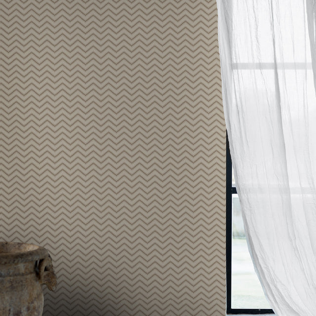 Chevron Dots Silver by Boråstapeter Chic Wavy Geometric Wallpaper – Schumacher 6484