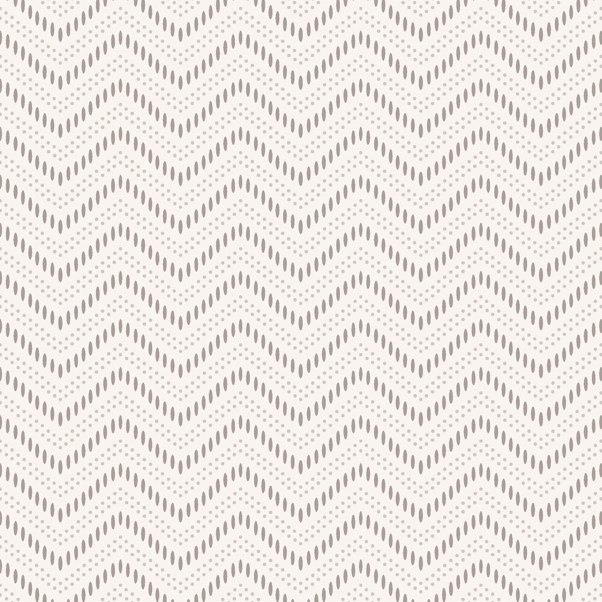 Chevron Dots wallpaper in pearl by Boråstapeter for Schumacher, featuring a wavy zigzag dot pattern in a neutral colorway.