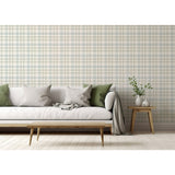 Corrine Neutral by Arthouse Countryside Check Wallpaper – Brewster Home Fashions AH294606