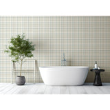 Corrine Neutral by Arthouse Countryside Check Wallpaper – Brewster Home Fashions AH294606