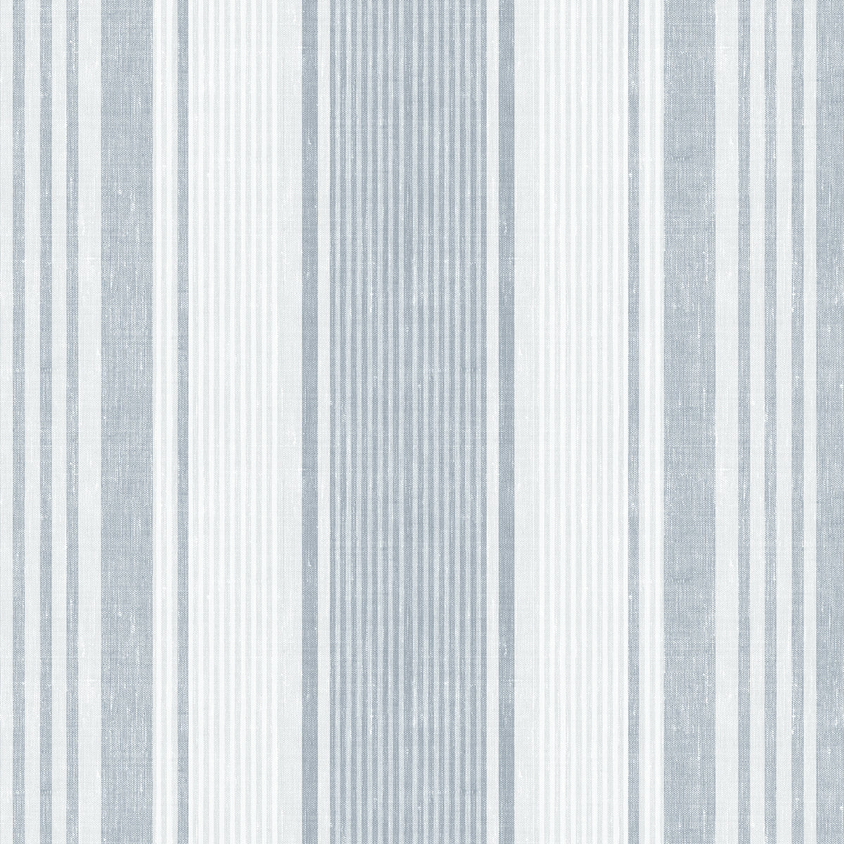 Linen Stripe blue wallpaper by Boråstapeter for Schumacher, classic vertical stripe pattern, Scandinavian style
