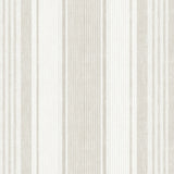 Linen Stripe wallpaper in natural by Boråstapeter for Schumacher, classic vertical stripe design in neutral tones.