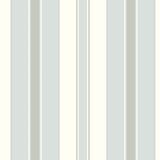 Stockholm Stripe wallpaper in sky and silver by Boråstapeter for Schumacher, classic Scandinavian striped wallcovering