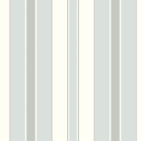 Stockholm Stripe wallpaper in sky and silver by Boråstapeter for Schumacher, classic Scandinavian striped wallcovering