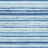 Habotai Stripe indigo wallpaper by Boråstapeter for Schumacher, featuring serene blue horizontal stripes inspired by traditional Japanese silk weaving.